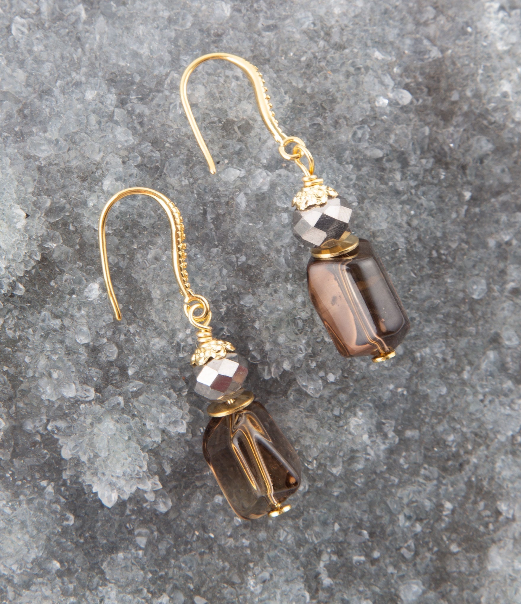 Baron Smoky Quartz Drop Earrings Barse Jewelry