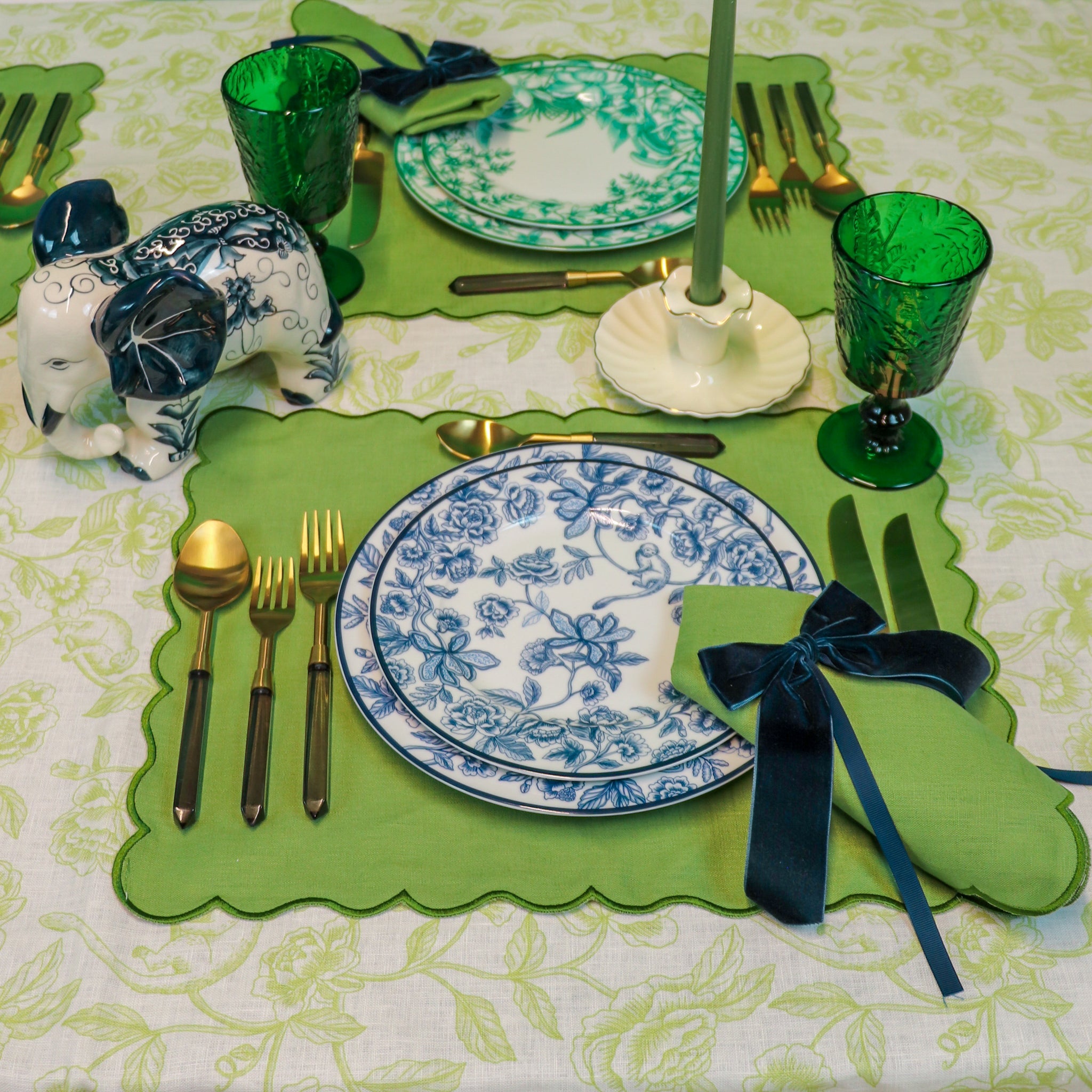 Bombay Blue Starter Plate - Set of 4 (+1 Bonus Plate) Ro'Table