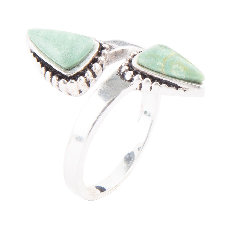 Begondor Green Turquoise and Sterling Silver Adjustable Ring Barse Jewelry