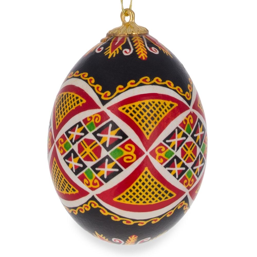 Set of 3 Authentic Real Eggshell Ukrainian Easter Egg Pysanka Ornaments