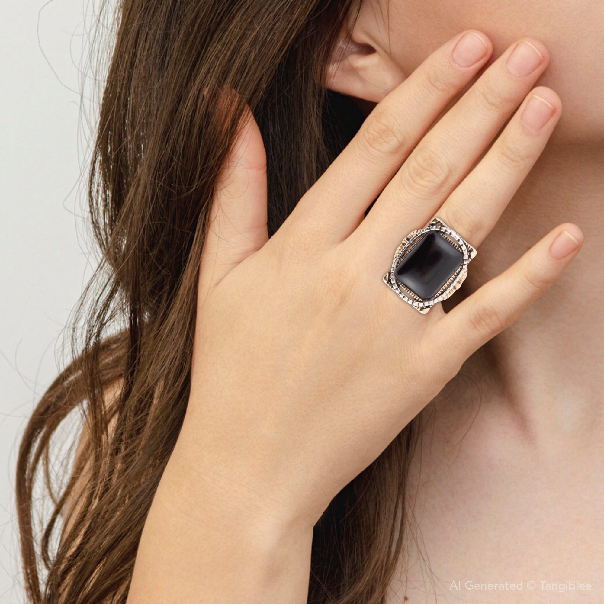 Black Onyx Mixed Metal Statement Ring Barse Jewelry