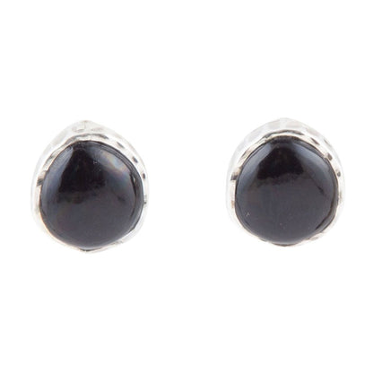 Black Onyx Post Earrings Barse Jewelry