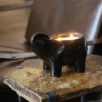 Black Elephant Candle
