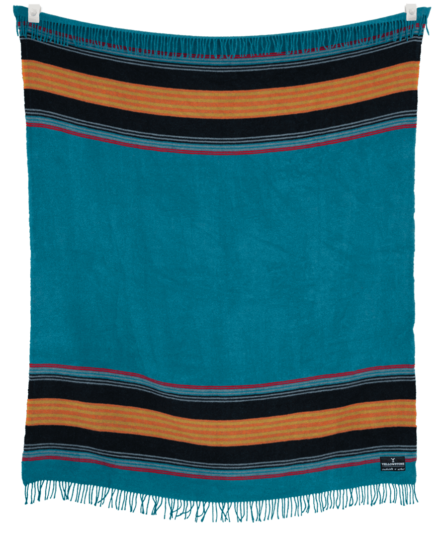 Yellowstone Teal Blanket