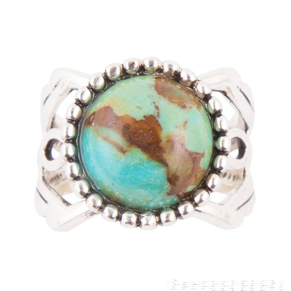 Blessing Blue Turquoise and Sterling Silver Ring Barse Jewelry