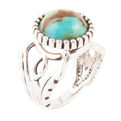 Blessing Blue Turquoise and Sterling Silver Ring Barse Jewelry