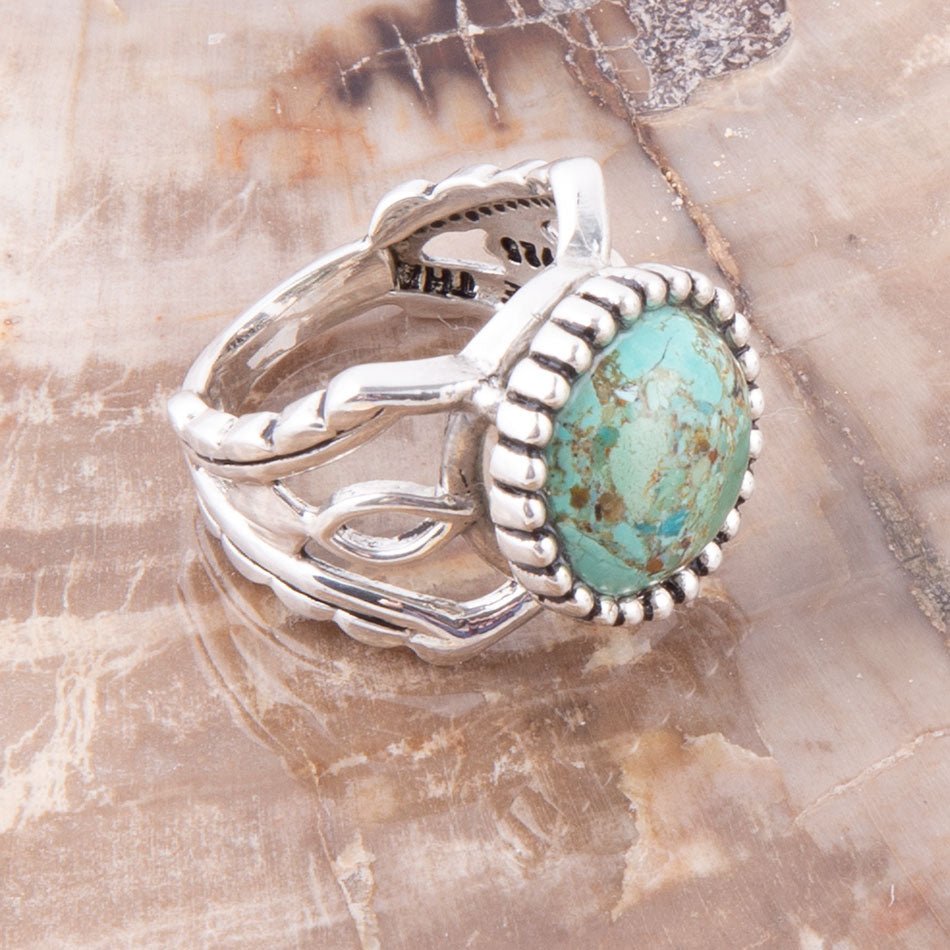 Blessing Blue Turquoise and Sterling Silver Ring Barse Jewelry