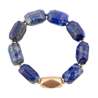 Blue Lapis Nugget Stretch Bracelet Barse Jewelry