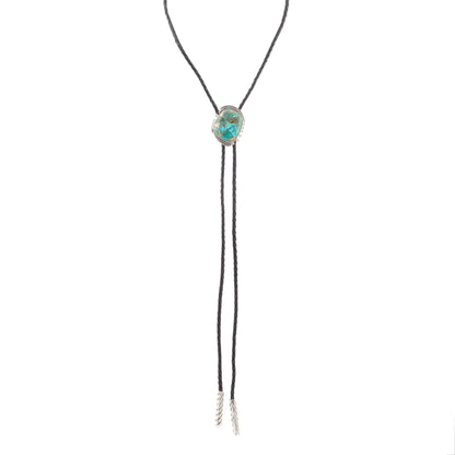 Blue Turquoise Matrix Sterling Silver Bolo Tie Necklace Barse Jewelry