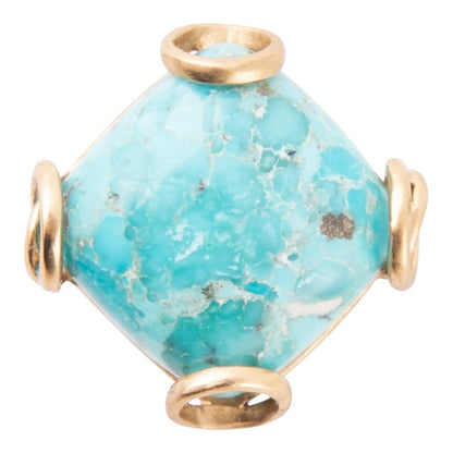 Blue Turquoise Rhombus Statement Ring Barse Jewelry