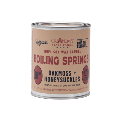 Boiling Springs: Scrub Oak + Bergamot Soy Wax Candle Tallgrass Supply