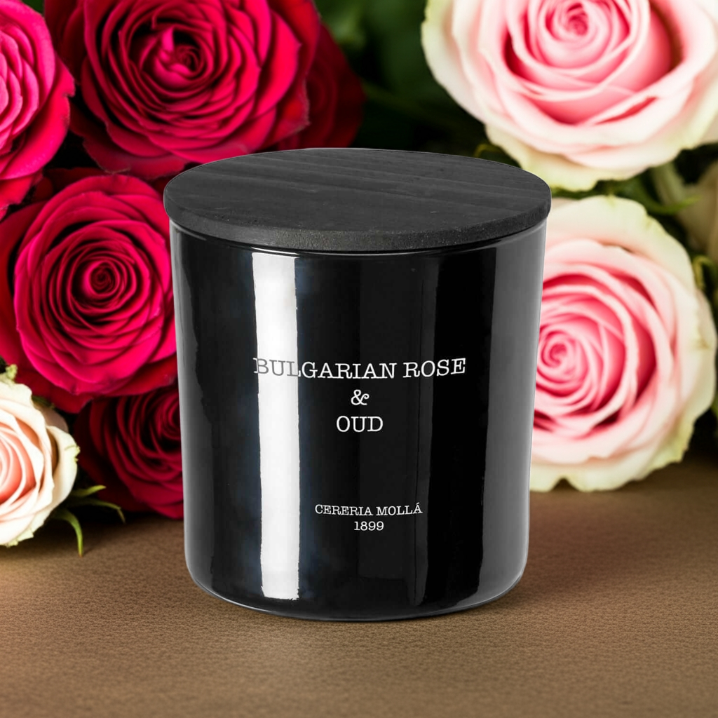 Cereria Molla - Bulgarian Rose & Oud 3 wick XL Candle - 21 oz / 600 g - Coastous