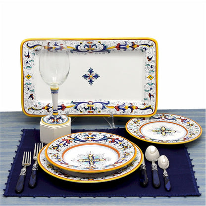 RICCO DERUTA DELUXE: Serving Set Charger + Salad Pasta Bowl + Oval Platter