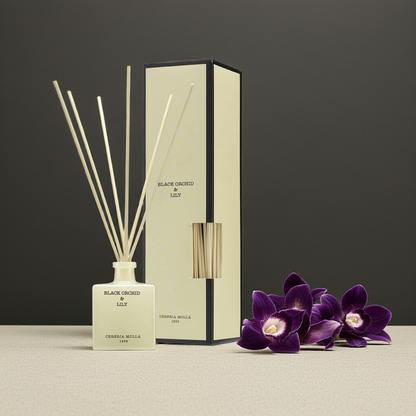 Cereria Molla - Premium Reed Diffuser - Black Orchid & Lily - Coastous