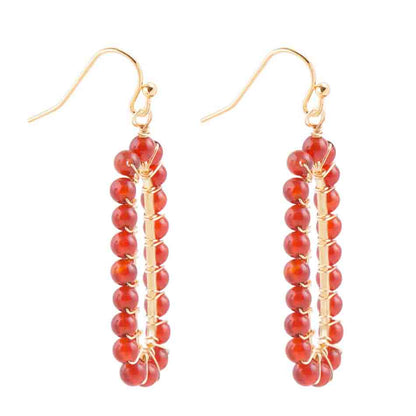 Carnelian Endless Loop Earrings Barse Jewelry
