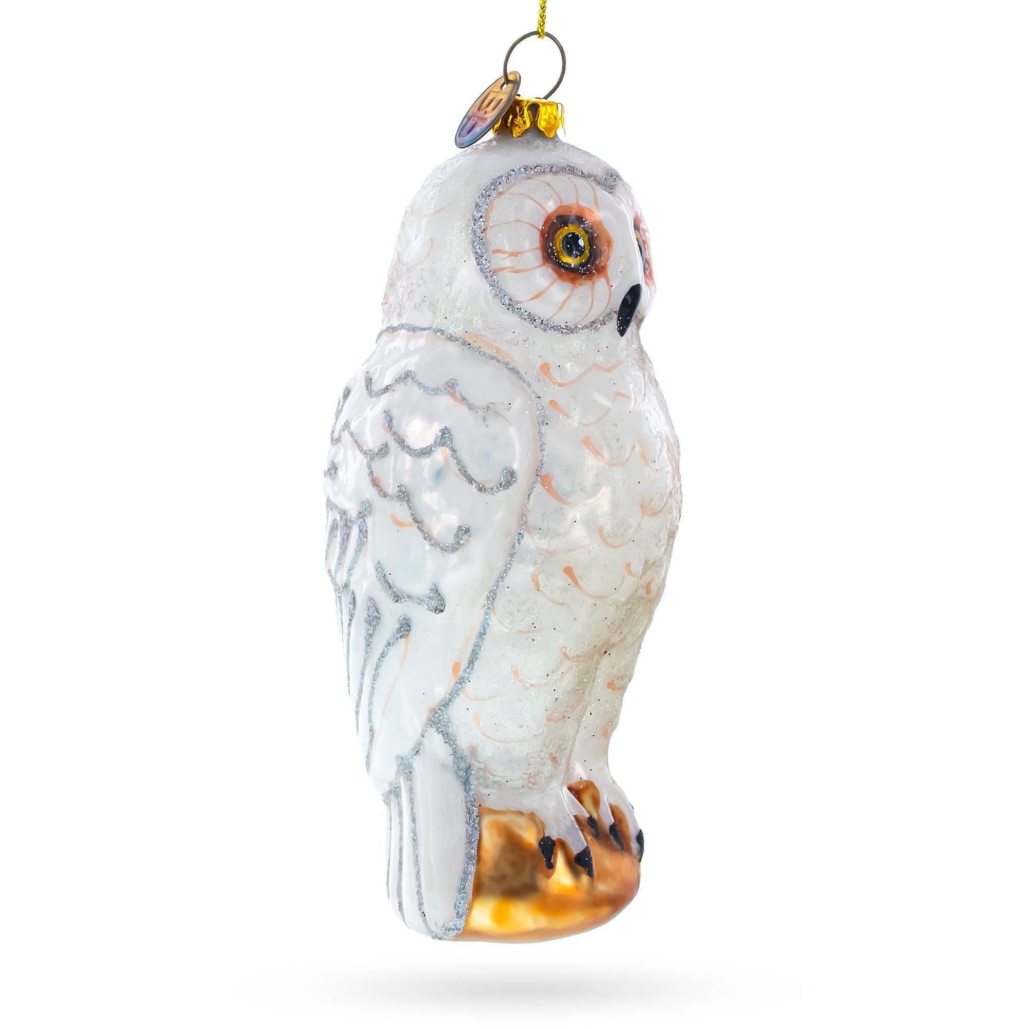 White Owl Glass Christmas Ornament BestPysanky