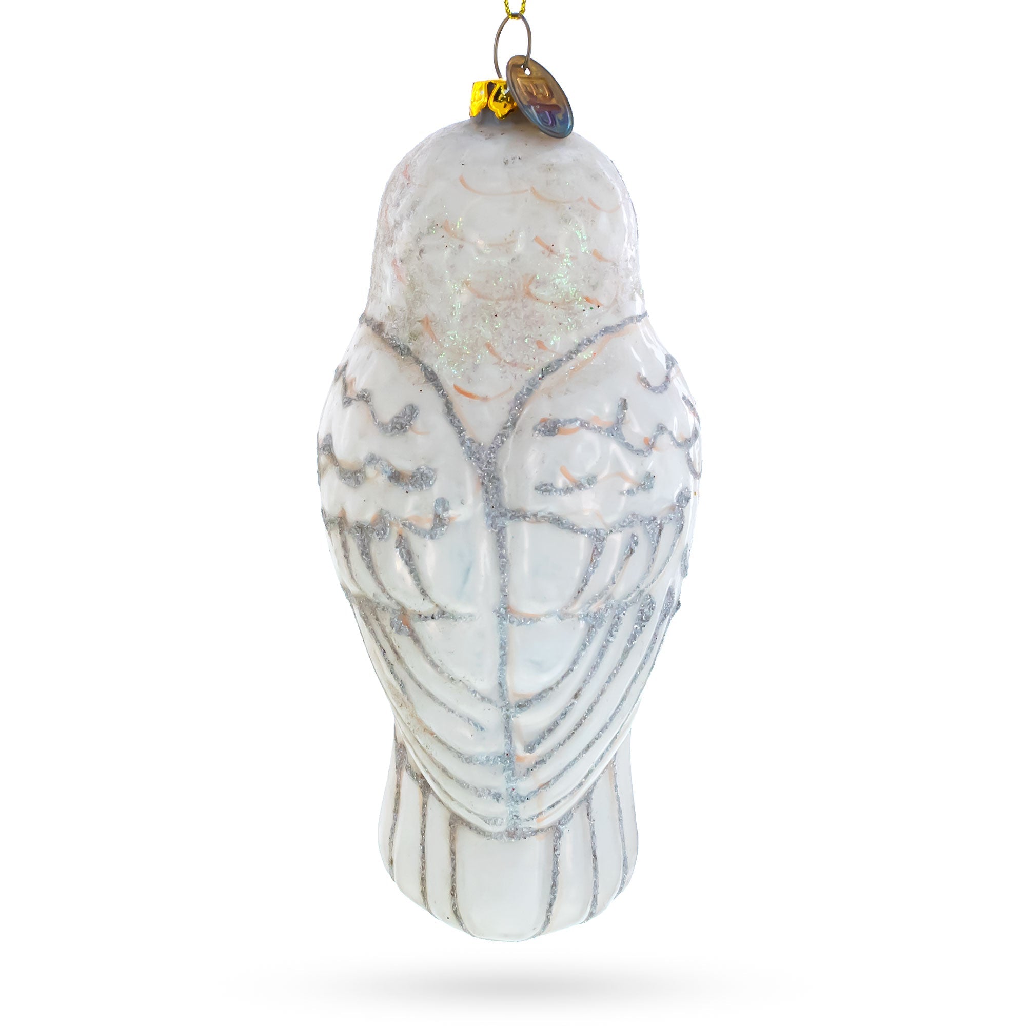White Owl Glass Christmas Ornament BestPysanky