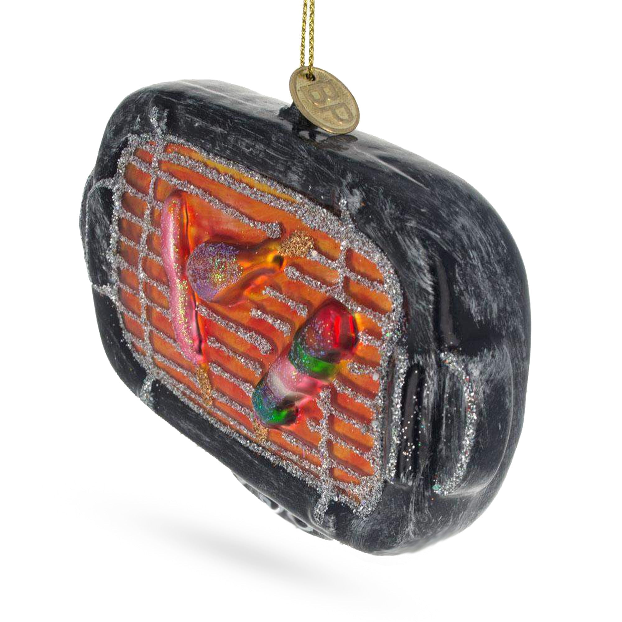 Barbecue Grill Glass Christmas Ornament