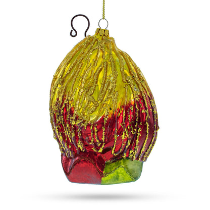 Nativity Scene Glass Christmas Ornament