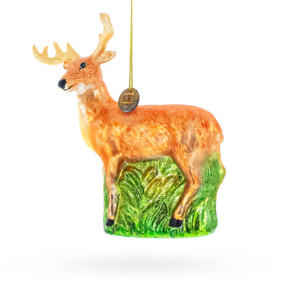 White-Tailed Deer Glass Christmas Ornament BestPysanky