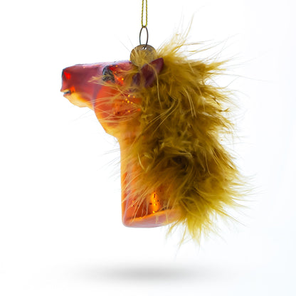 Horse Head Glass Christmas Ornament
