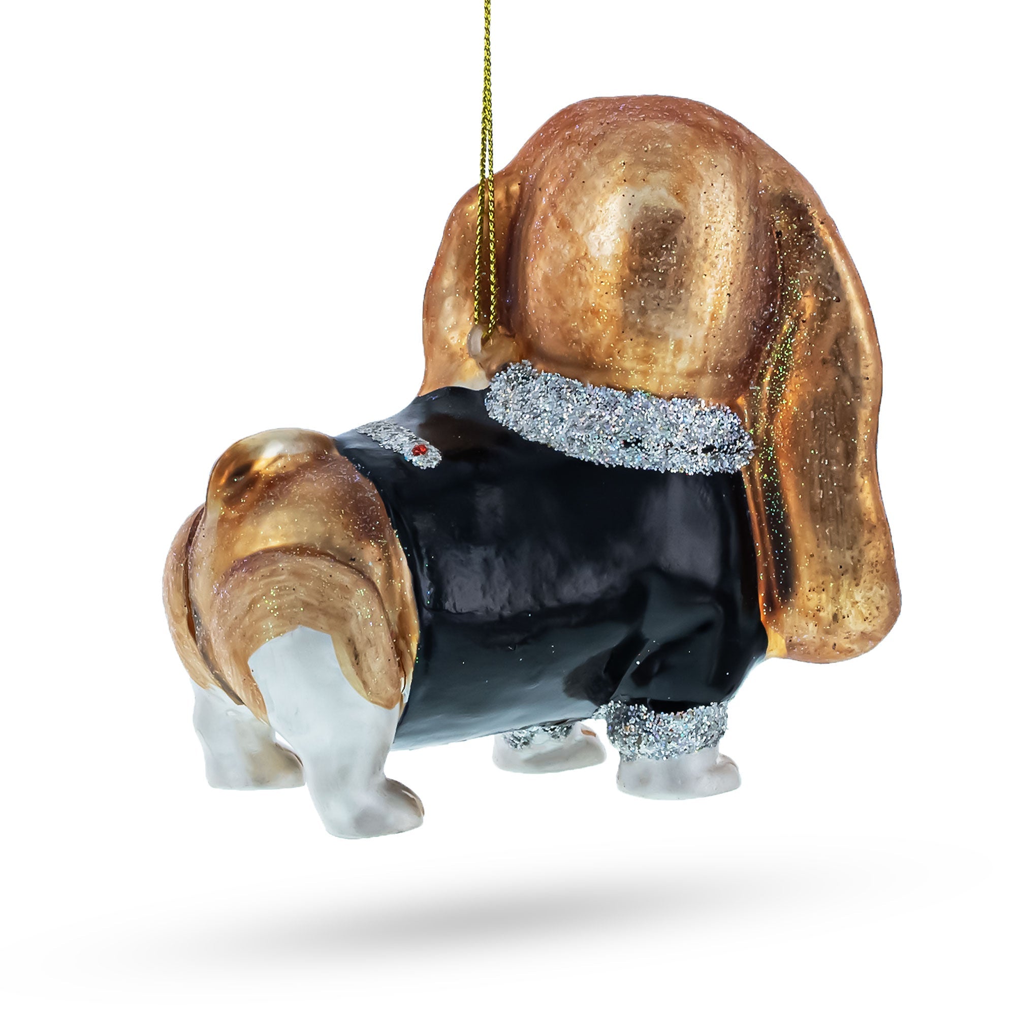 Spaniel Glass Christmas Ornament