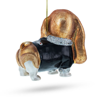 Spaniel Glass Christmas Ornament