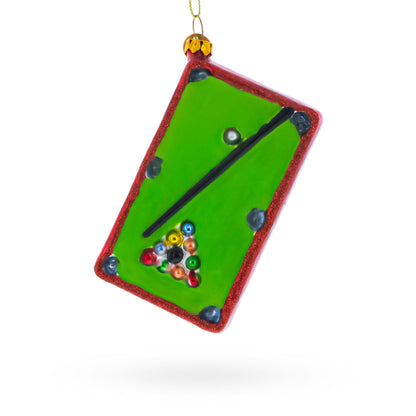 Billiard/Pool Table Glass Christmas Ornament