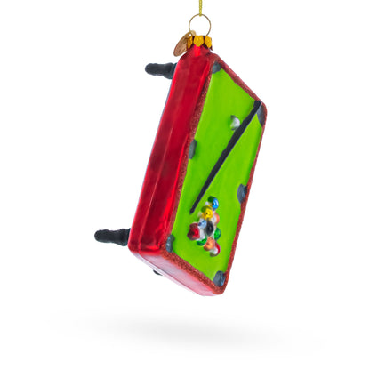 Billiard/Pool Table Glass Christmas Ornament