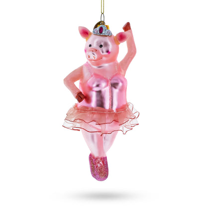 Ballerina Pig Glass Christmas Ornament BestPysanky