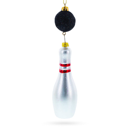 Striking Bowling Ball Glass Christmas Ornament