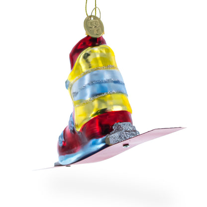 Ski Boot Glass Christmas Ornament