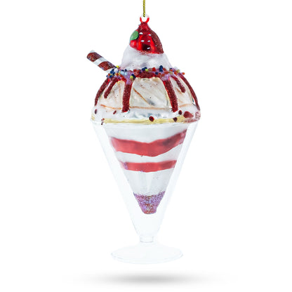Dessert Cake Glass Christmas Ornament