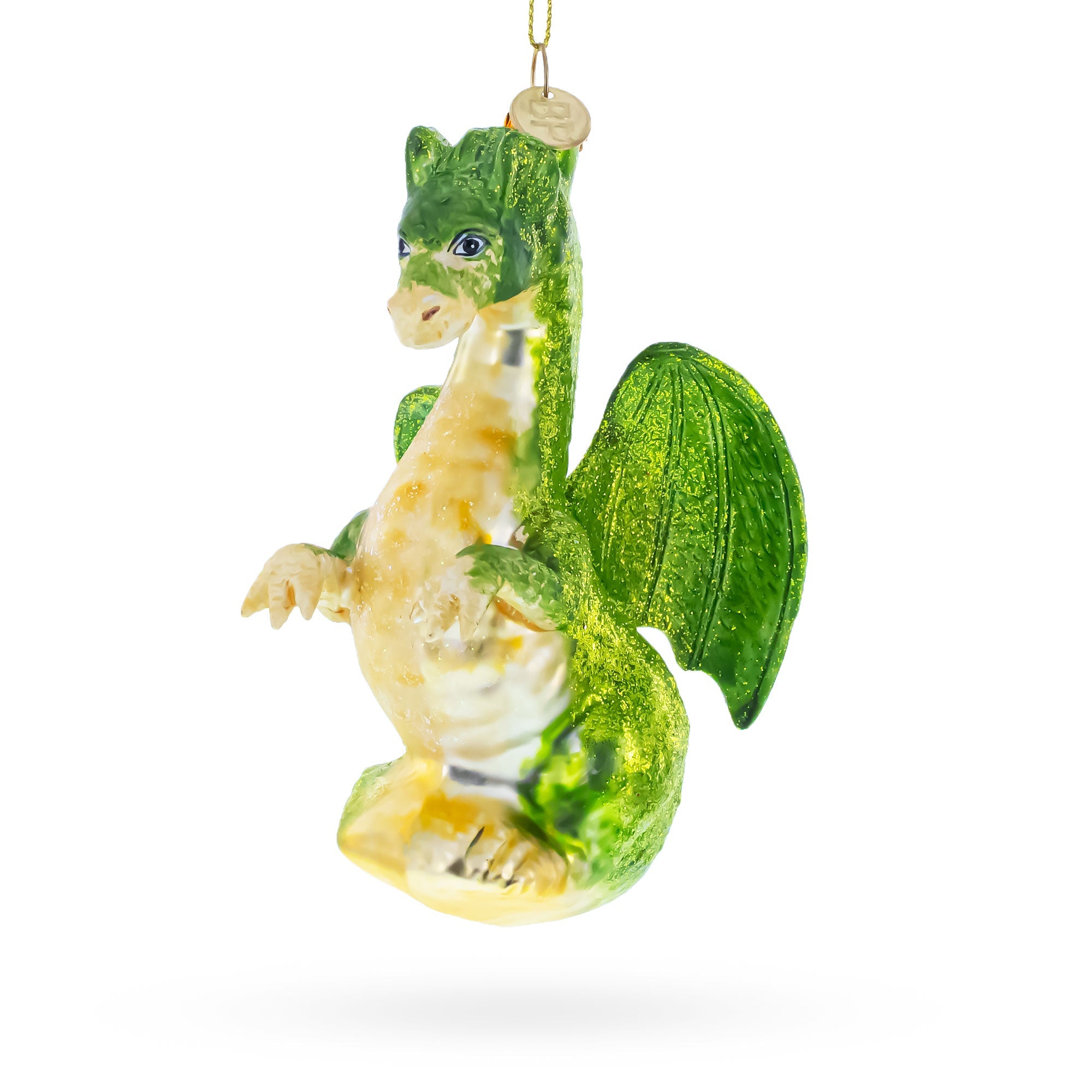 Flying Dragon Glass Christmas Ornament