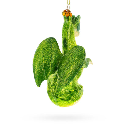 Flying Dragon Glass Christmas Ornament