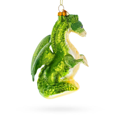 Flying Dragon Glass Christmas Ornament