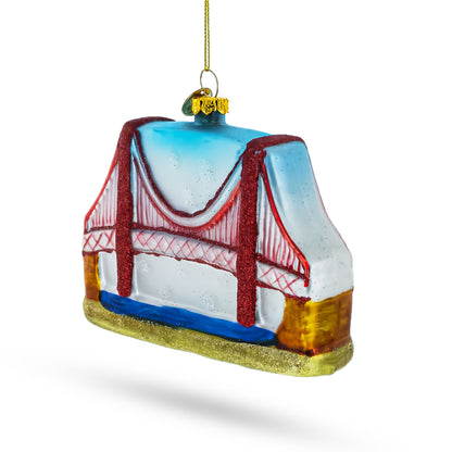 Golden Gate Bridge, San Francisco, California Glass Christmas Ornament