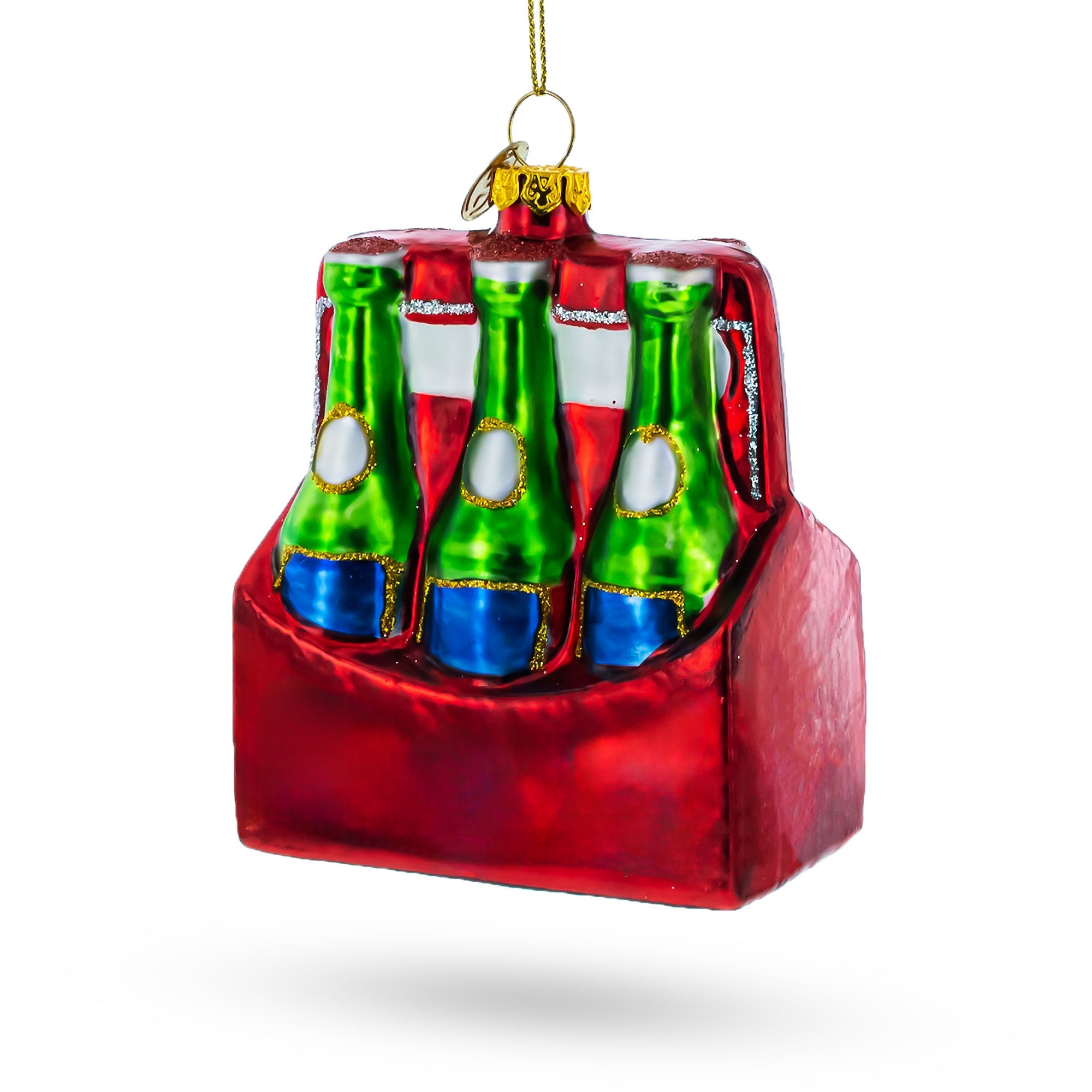 Beer Six Pack Glass Christmas Ornament