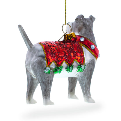 Irish Terrier Glass Christmas Ornament