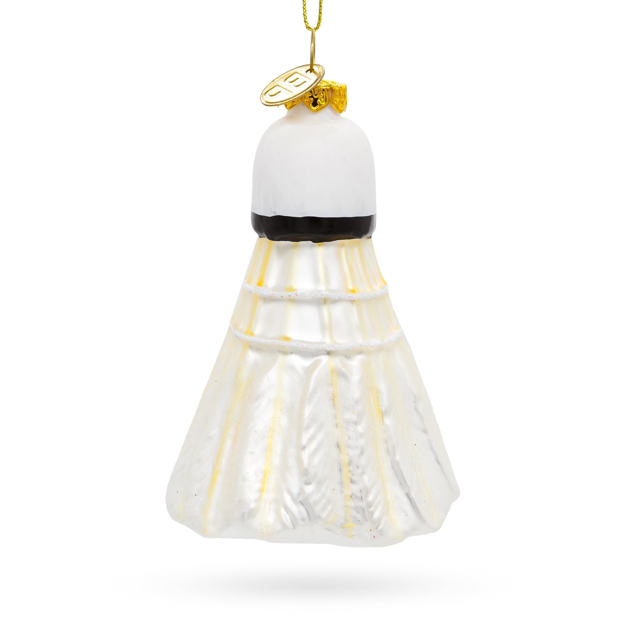 Badminton Shuttlecock Birdie Glass Christmas Ornament