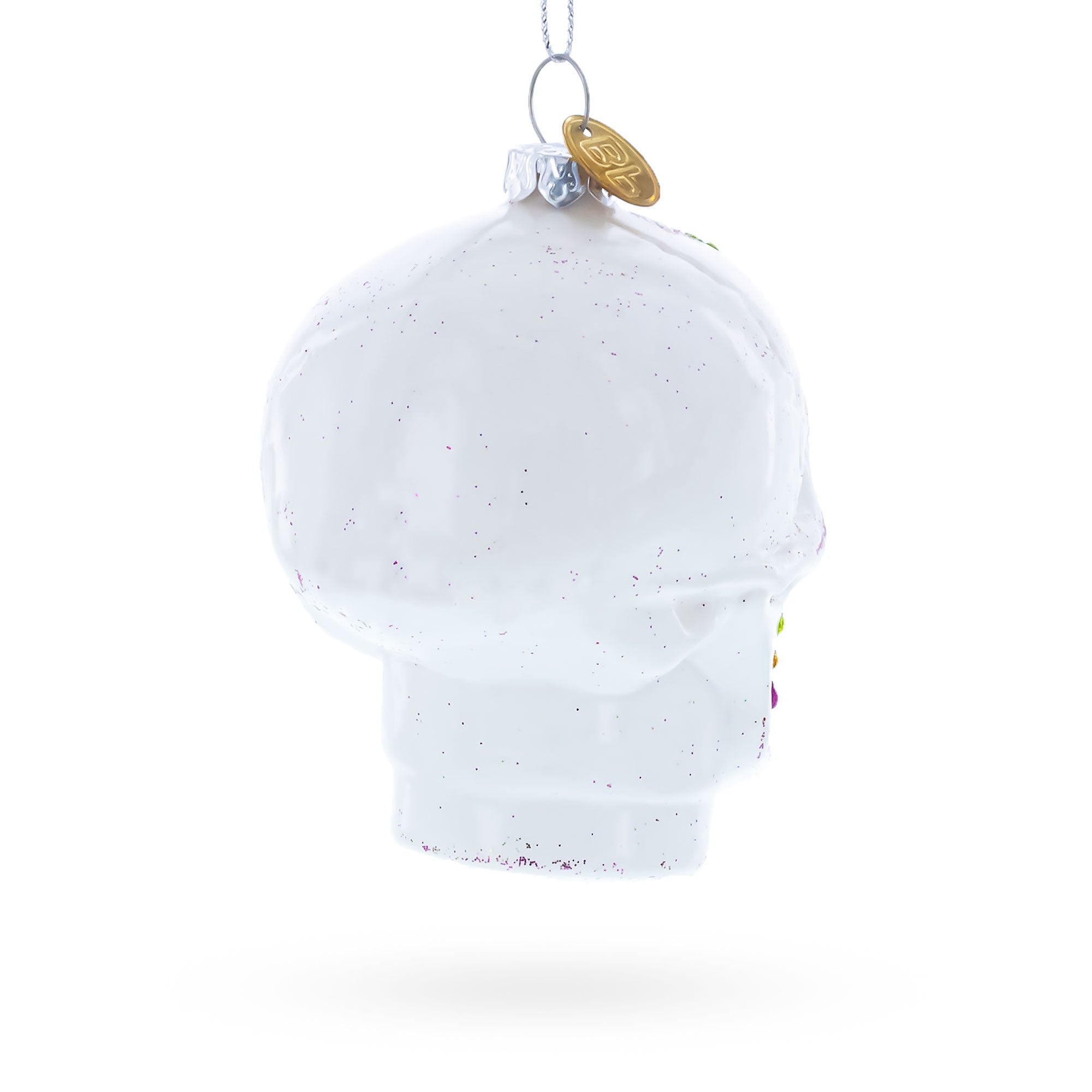 White Skull Glass Christmas Ornament BestPysanky