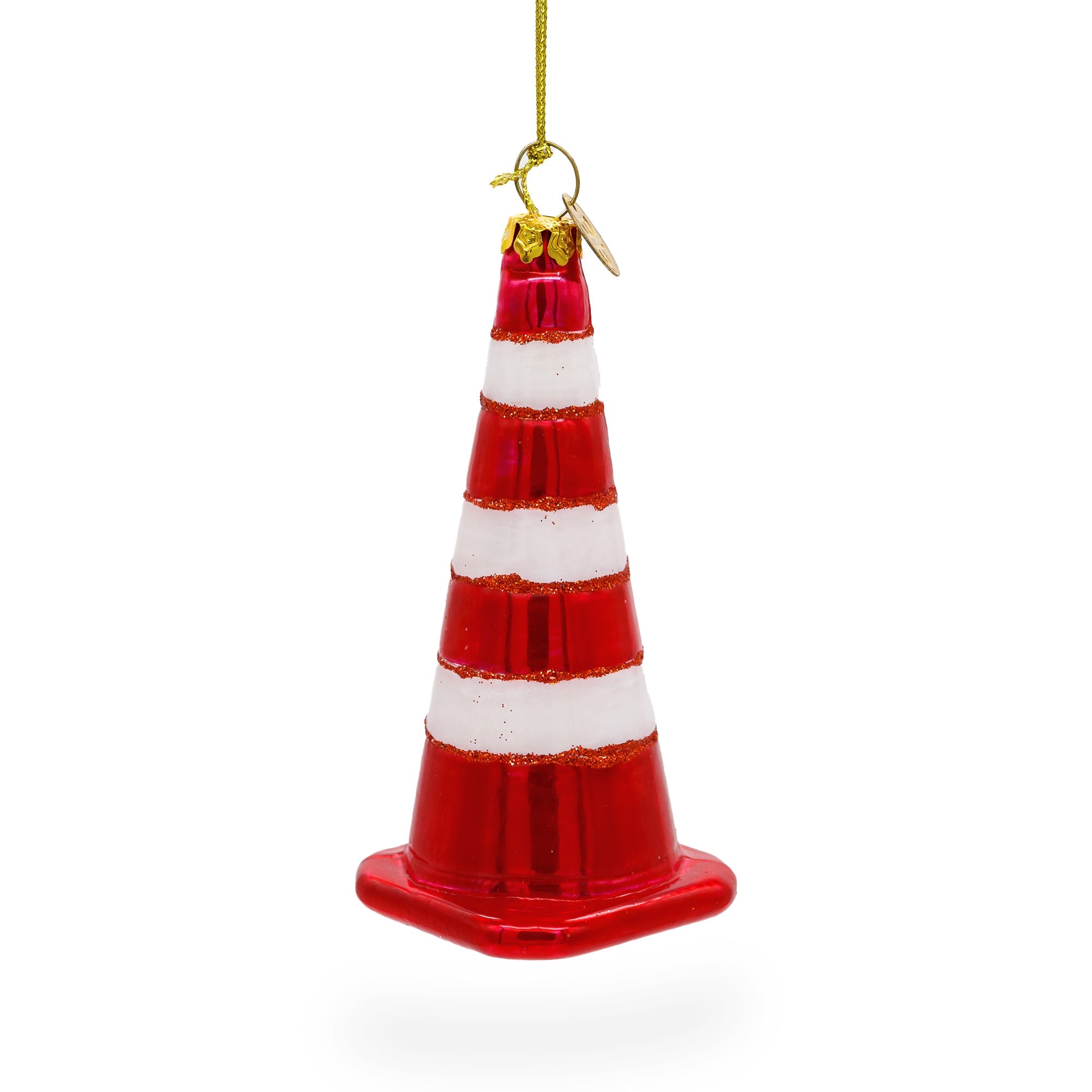Traffic Cone Glass Christmas Ornament BestPysanky