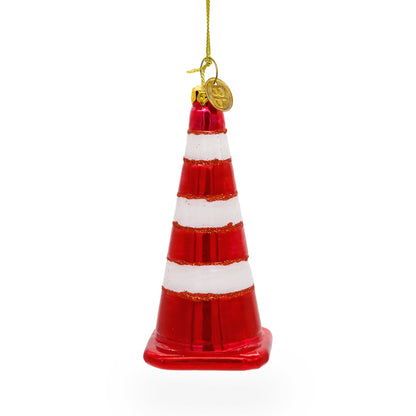 Traffic Cone Glass Christmas Ornament BestPysanky