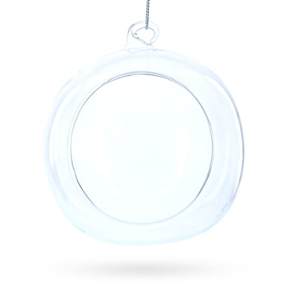 Spherical Openwork Clear Glass Christmas Ornament 4.5 Inches BestPysanky