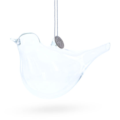Bird Clear Glass Christmas Ornament