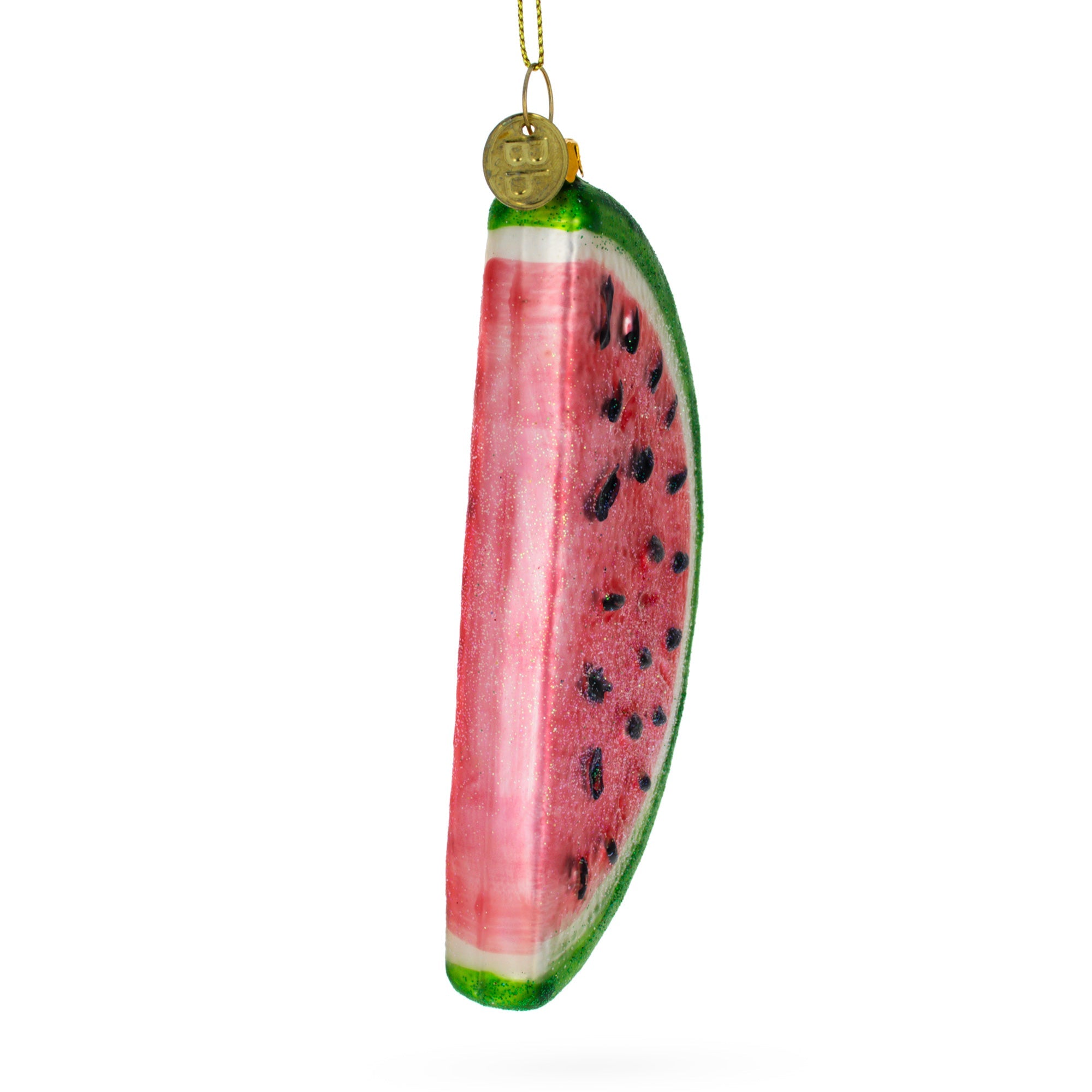Watermelon Slice Glass Christmas Ornament