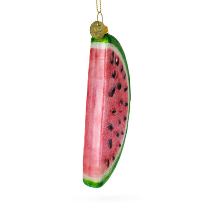 Watermelon Slice Glass Christmas Ornament