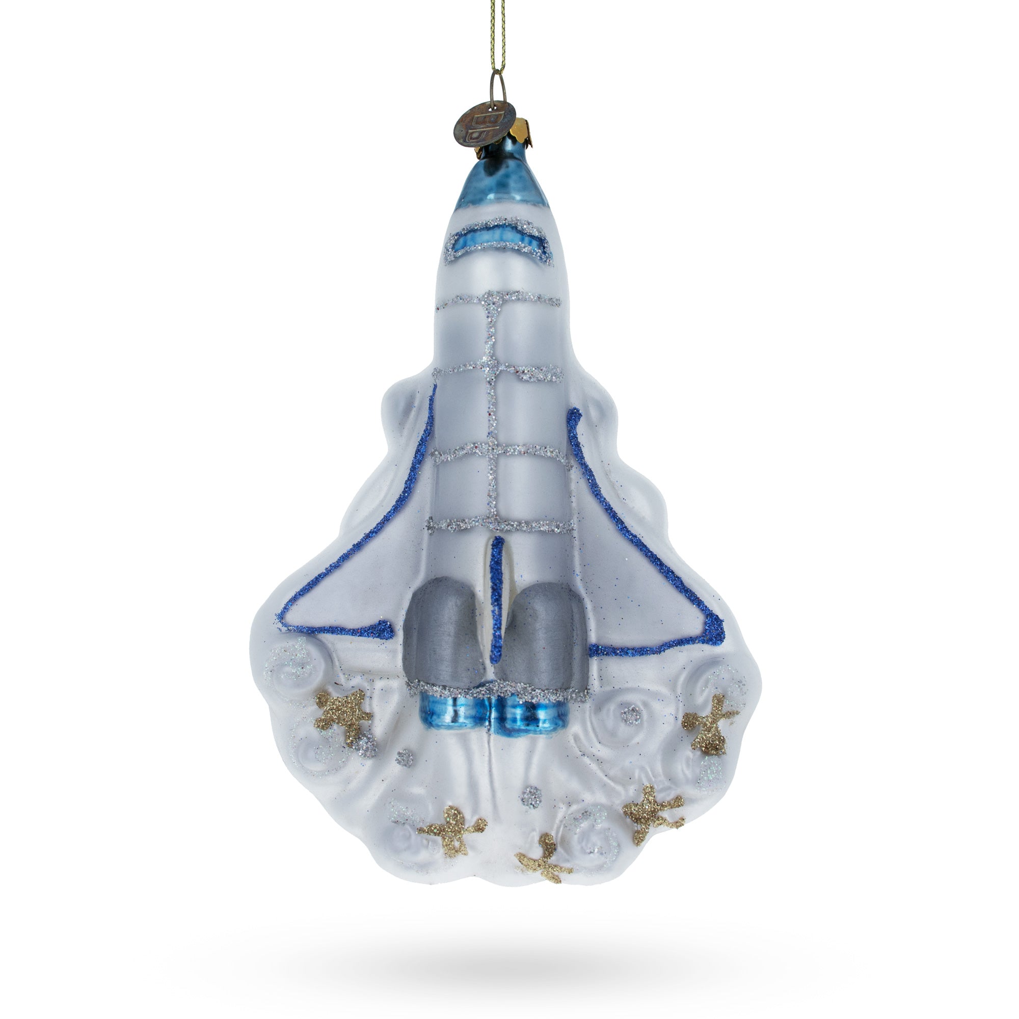 Space Shuttle Take-off Glass Christmas Ornament BestPysanky