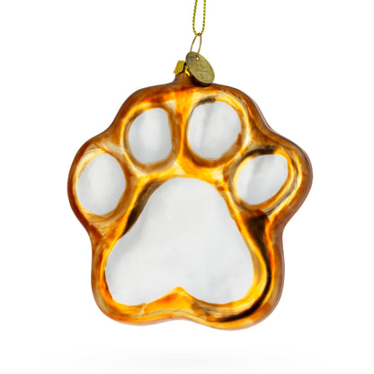 Whimsical Paw Print Glass Christmas Ornament BestPysanky