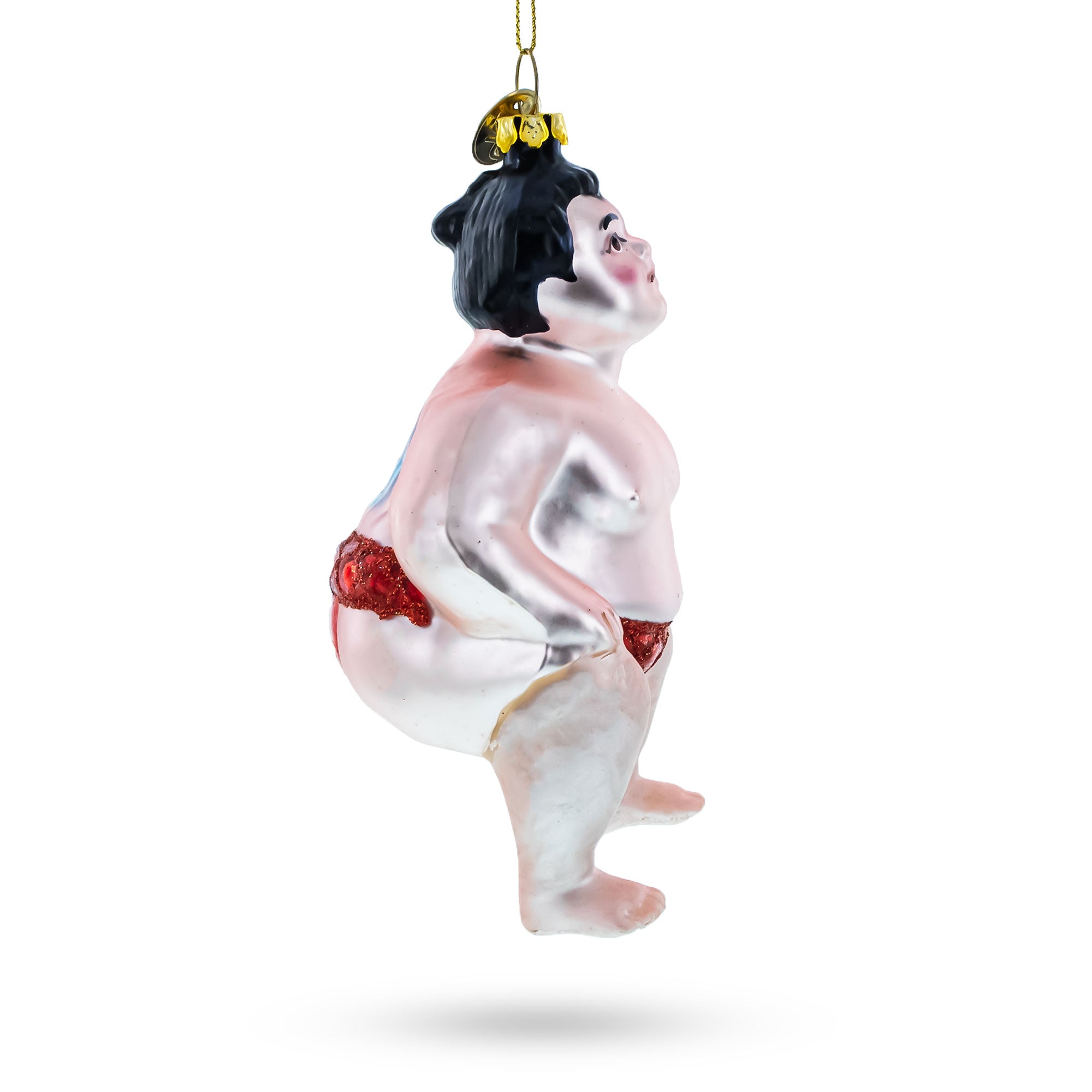 Sumo Wrestler Glass Christmas Ornament BestPysanky